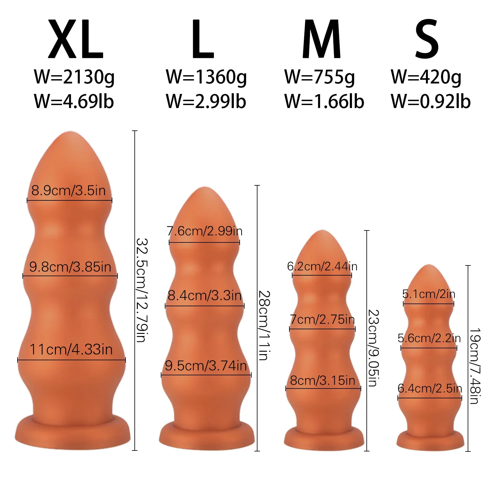 Maattabel van S tot XL