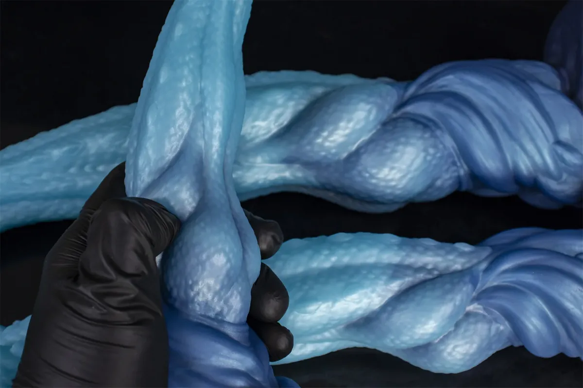 XXL fantasy dildo Alien Azur (dubbel), foto 2