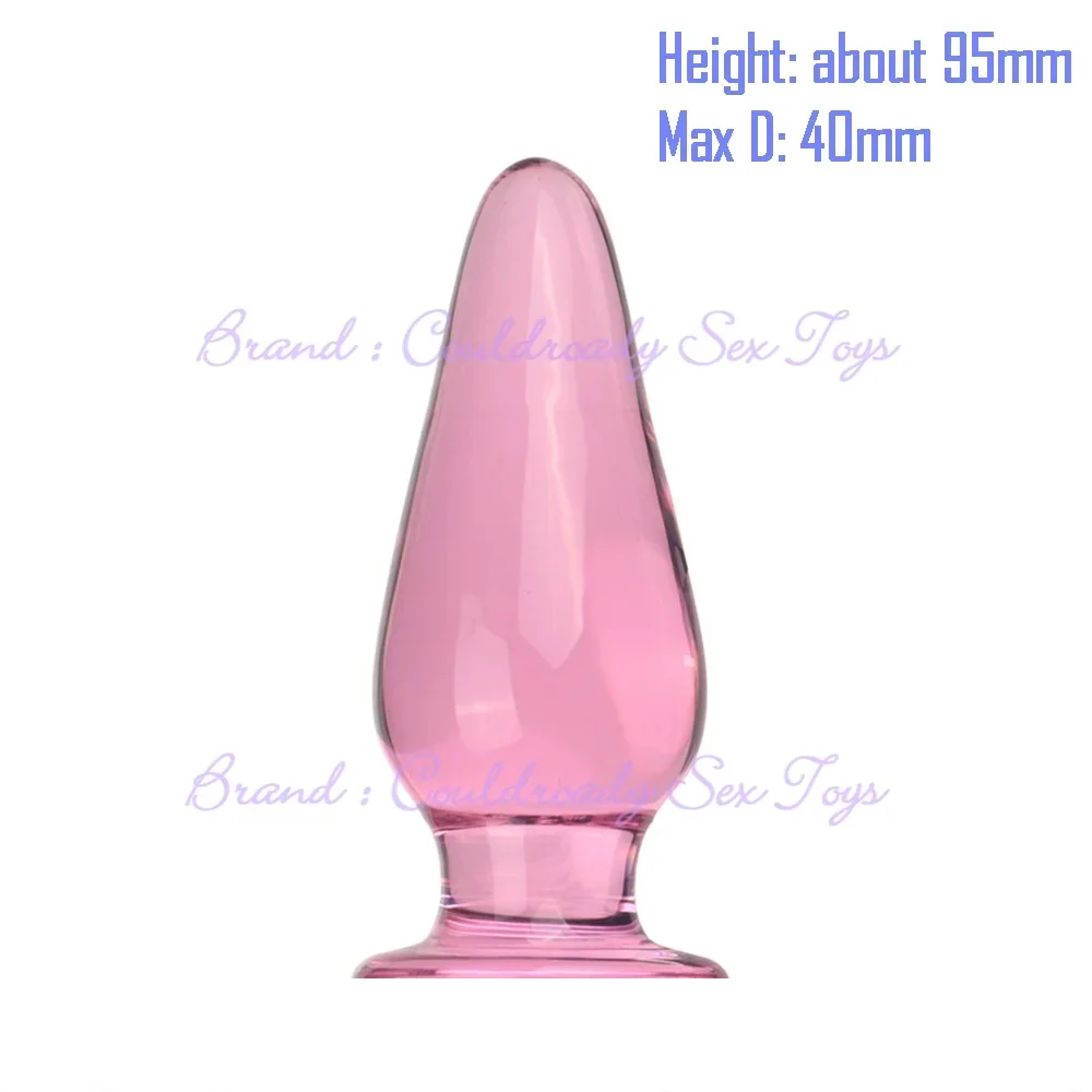 Glazen buttplug Ambre Doré, Ø40 mm · vorm A
