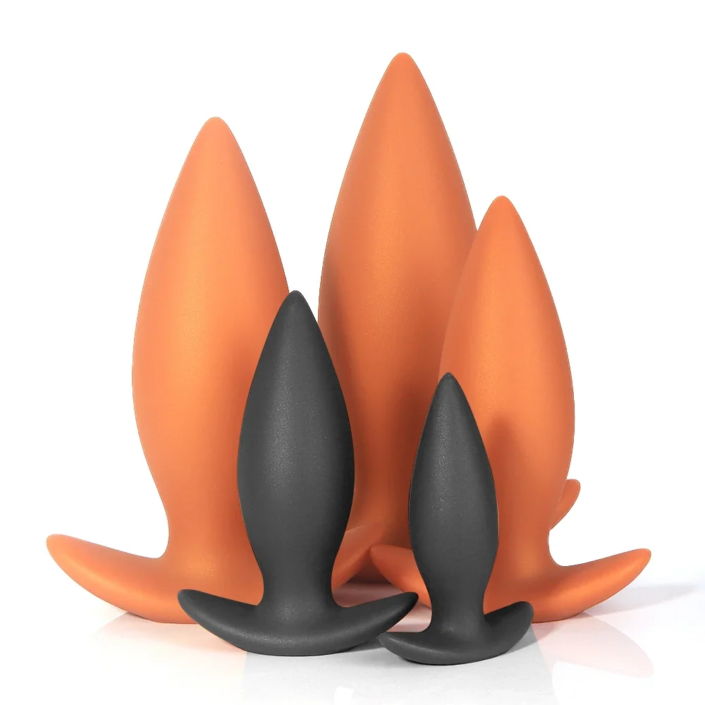 XXL Anale plug 5 maten, vloeibare siliconen