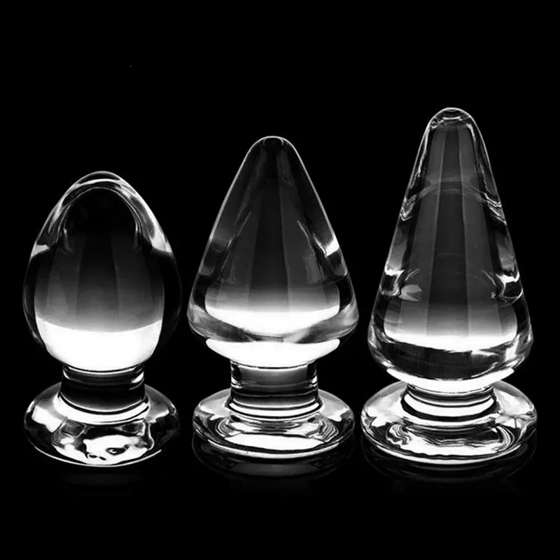 Glazen buttplug Cristal Trio, borosilicaatglas (Pyrex)
