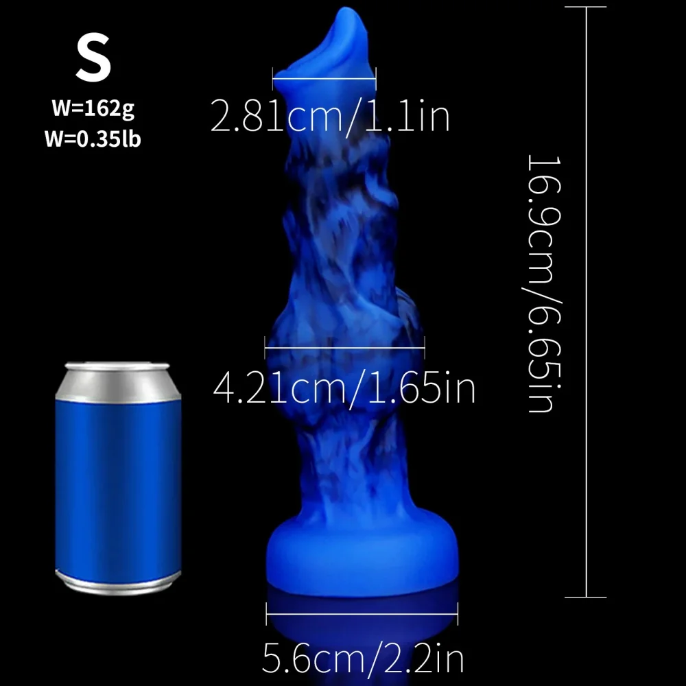 XXL fantasy dildo Fantasy Rubis, Blauw · S