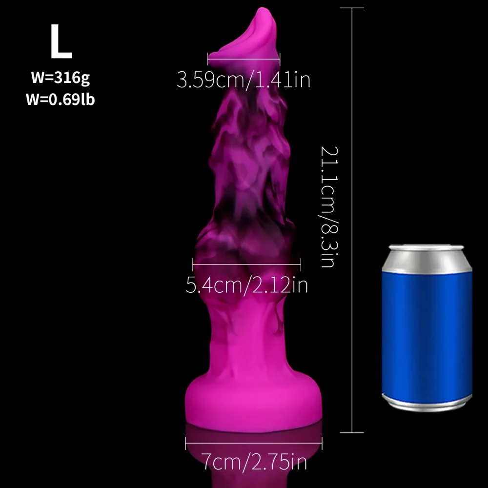 XXL fantasy dildo Fantasy Rubis, Roze · L