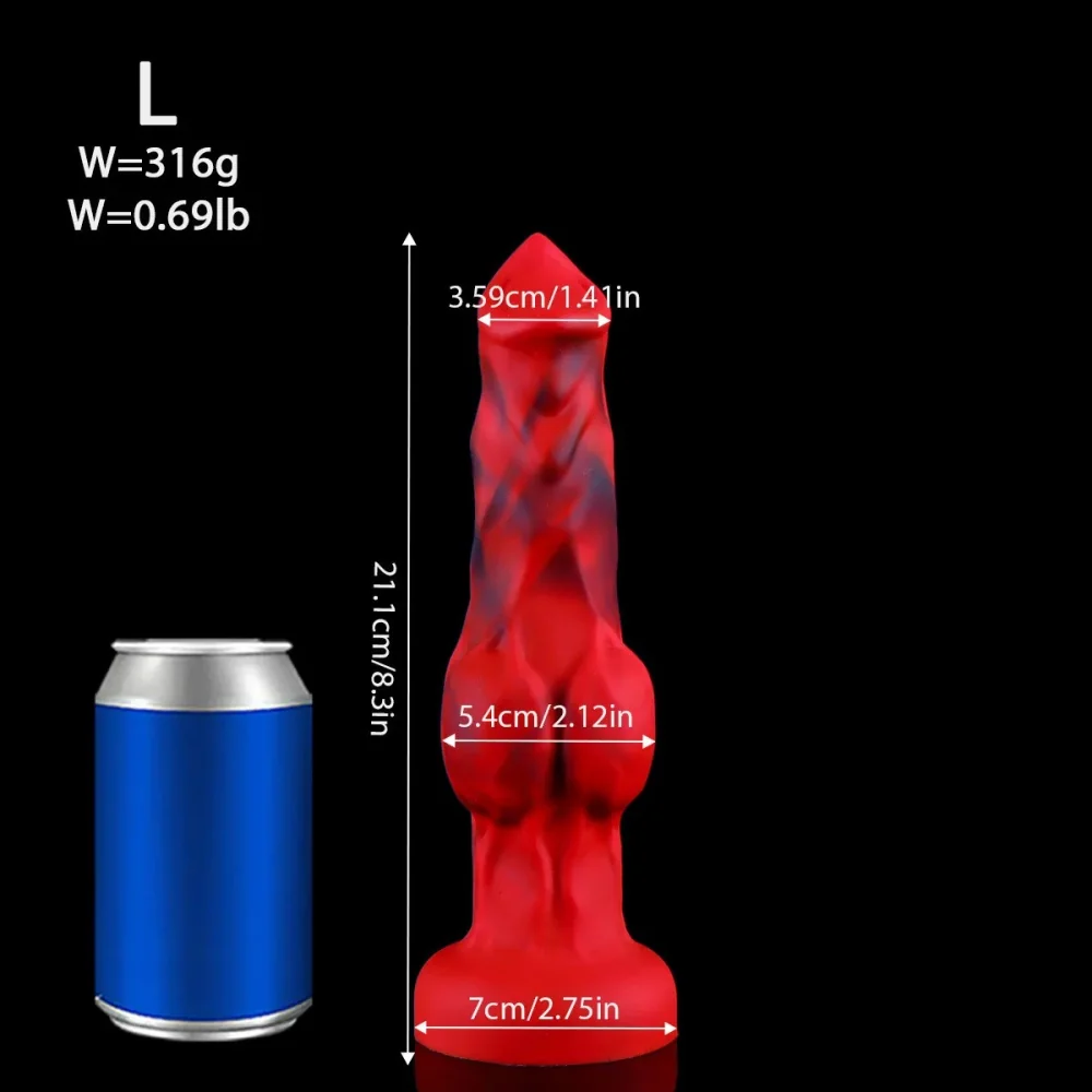 XXL fantasy dildo Fantasy Rubis, Rood · L
