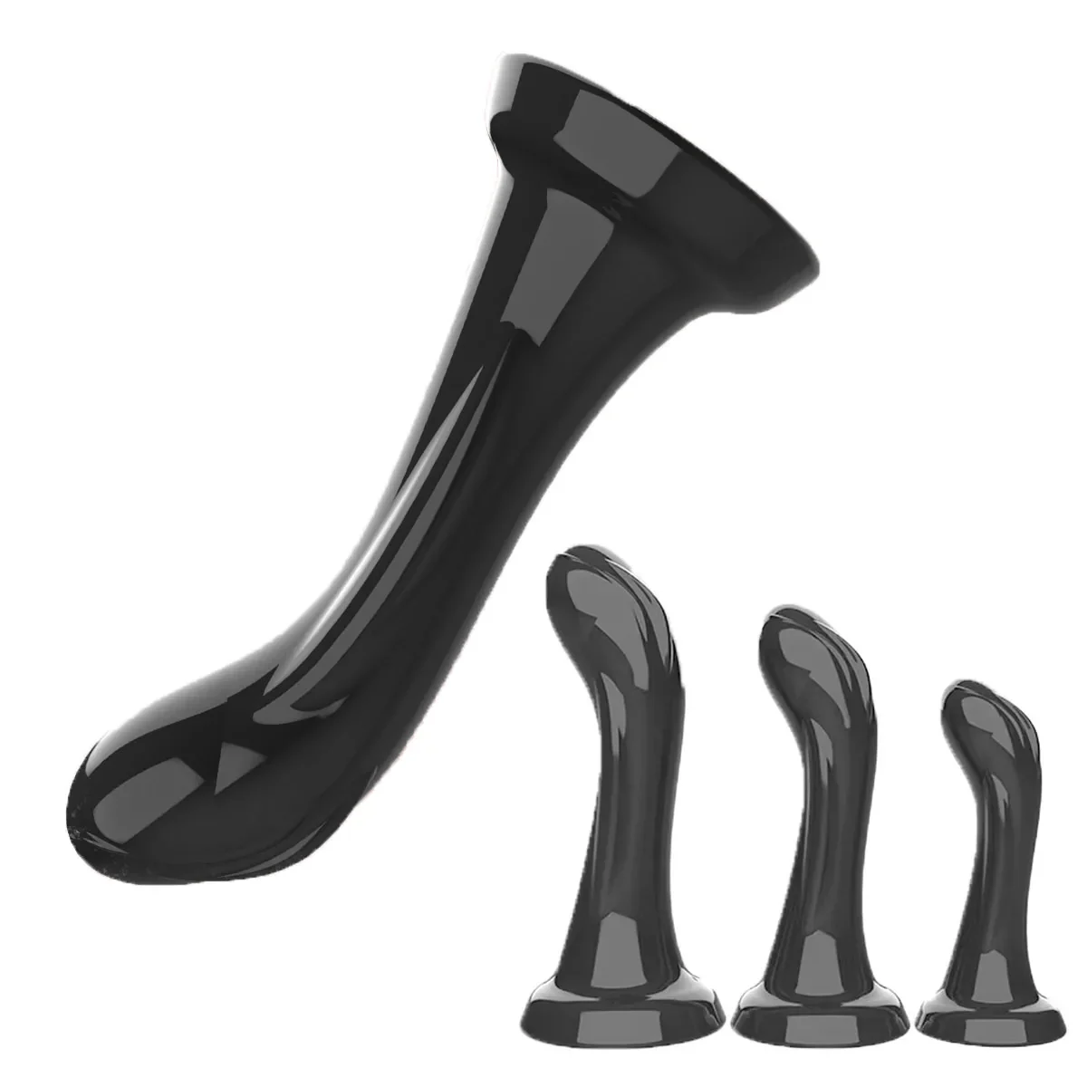 Gebogen realistische dildo met zuignap, foto 2