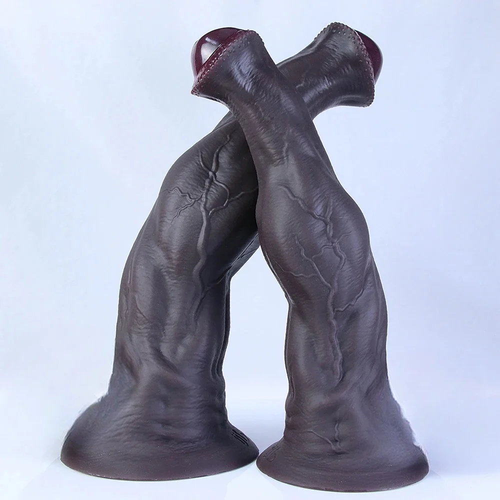Gespierde paarden dildo met zuignap, foto 3