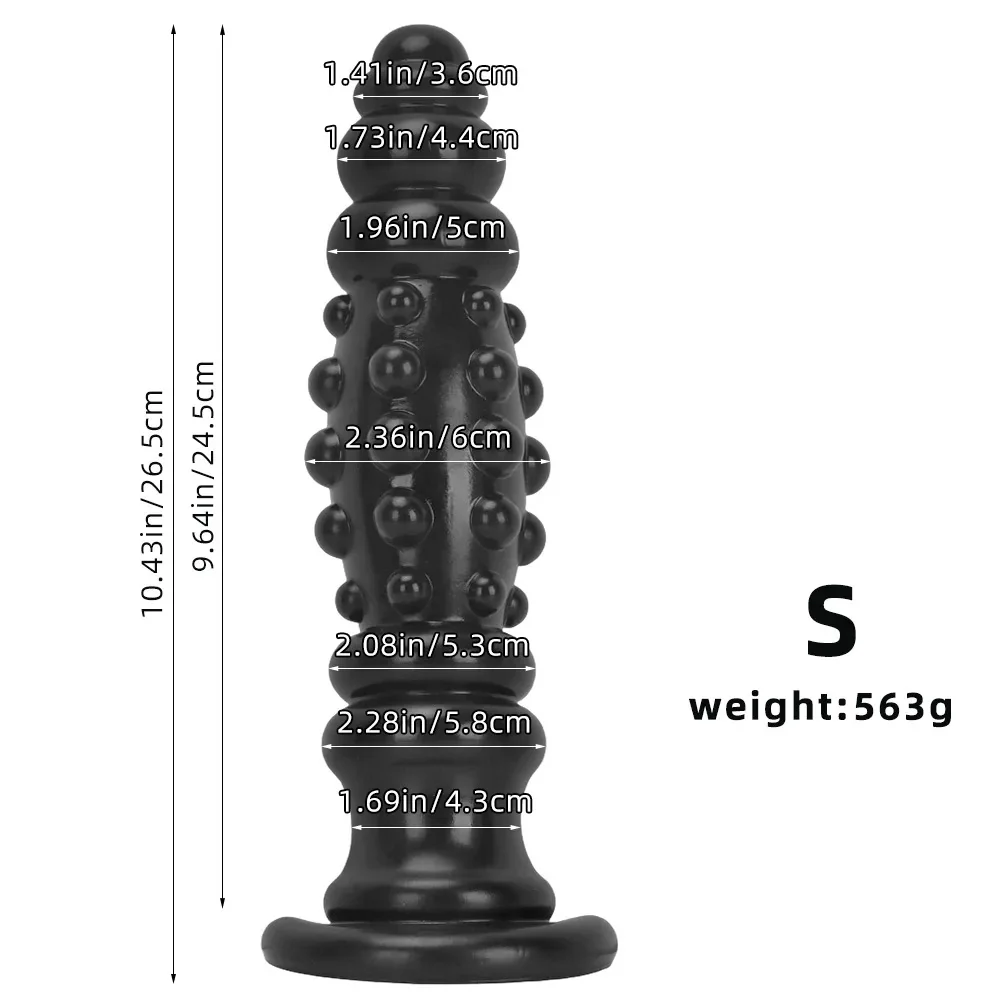 XXL buttplug Gouden Schroef, Zwart · S