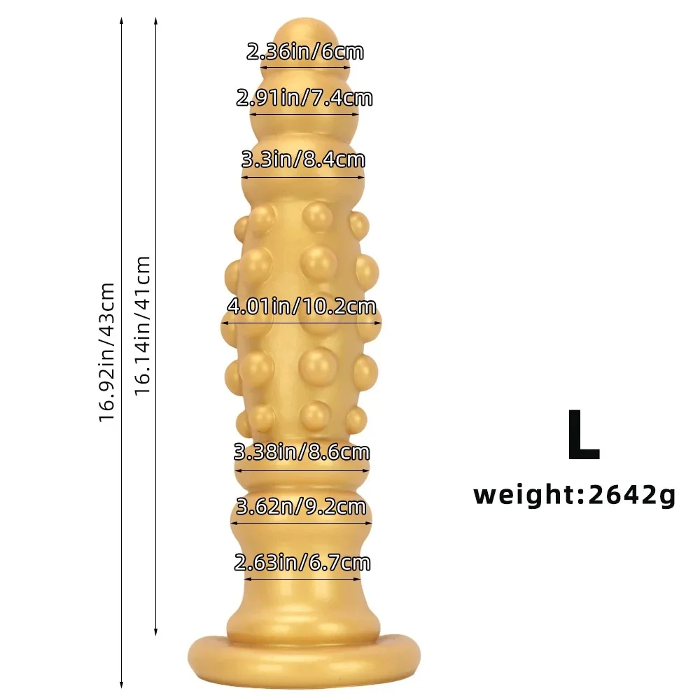 XXL buttplug Gouden Schroef, Goud · L