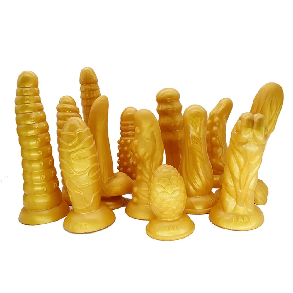 Gouden tentakel met zuignap, siliconen