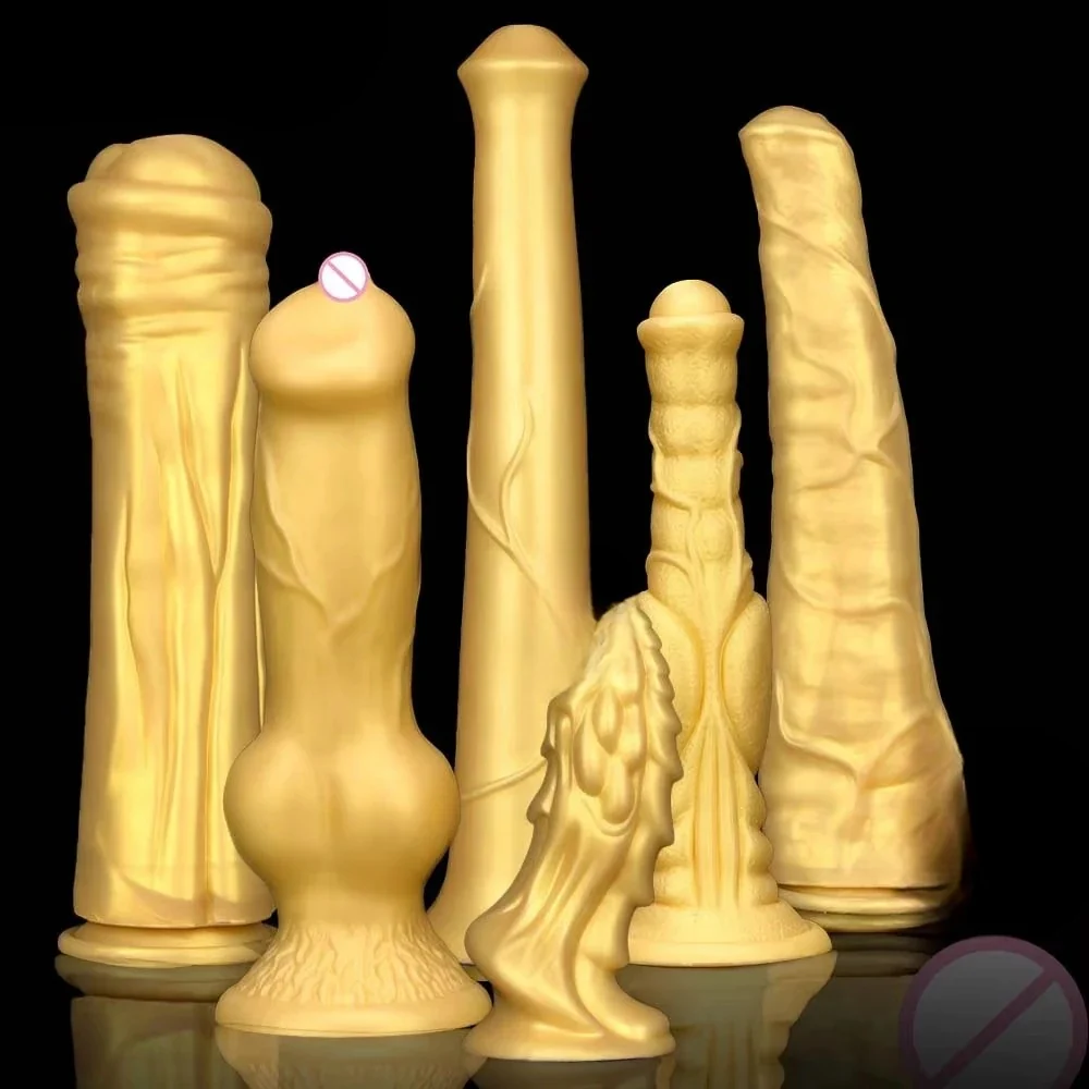 Grote hond/dieren dildo siliconen, vloeibare siliconen