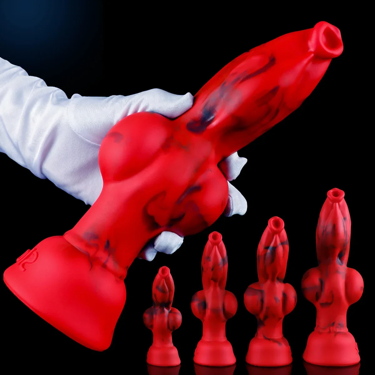 Knoop dildo (fantasy hond), siliconen