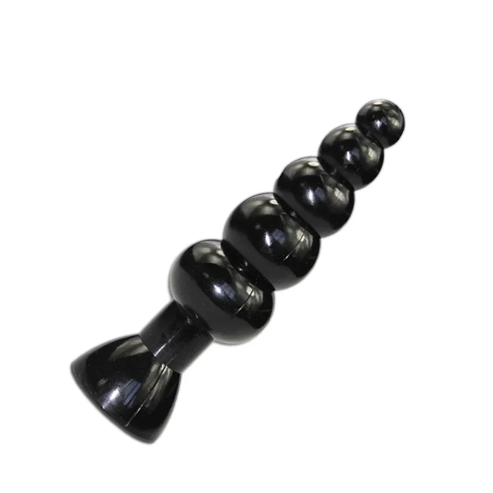 XXL buttplug Kralenplug Classic, Zwart