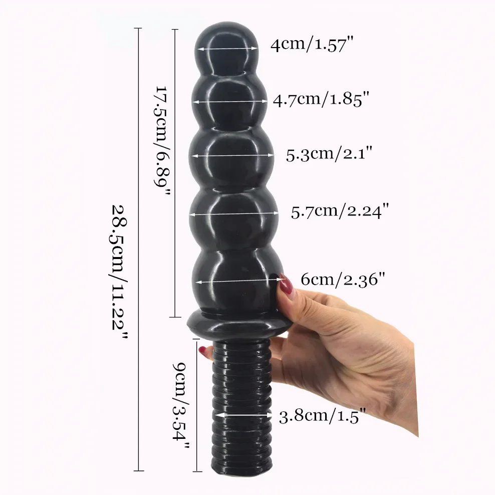 XXL Lange anale dildo met handvat 28cm, foto 3