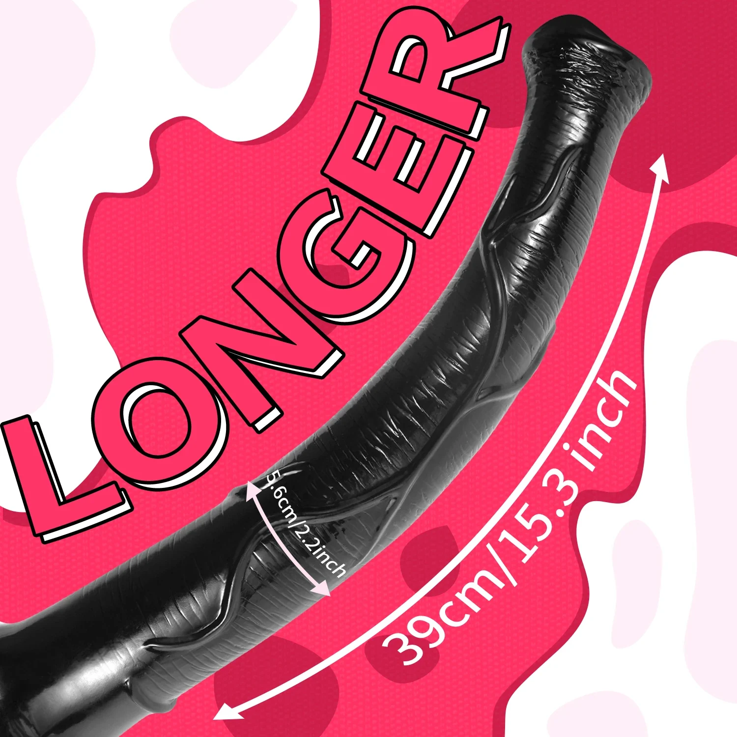 Lange paarden dildo met zuignap, PVC of siliconen
