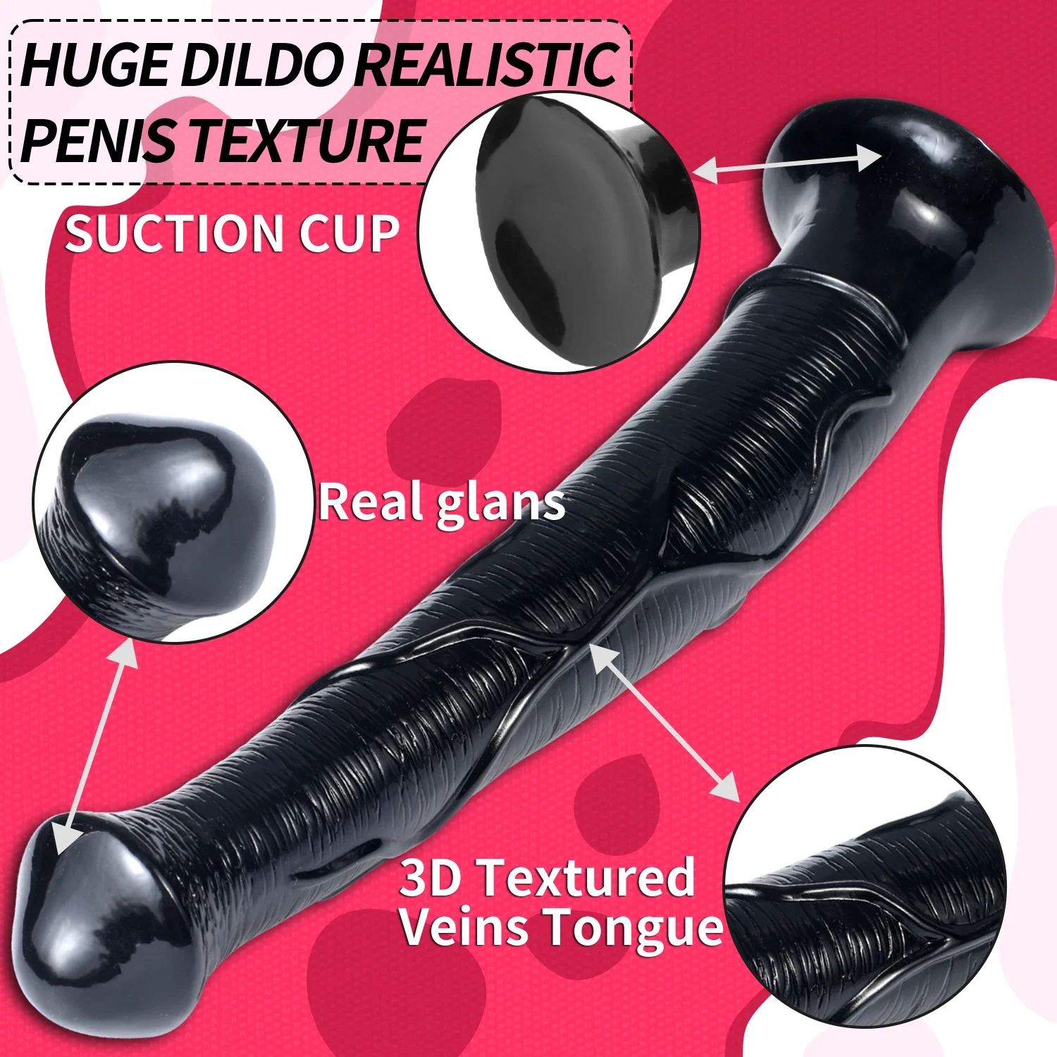 Lange paarden dildo met zuignap, foto 4