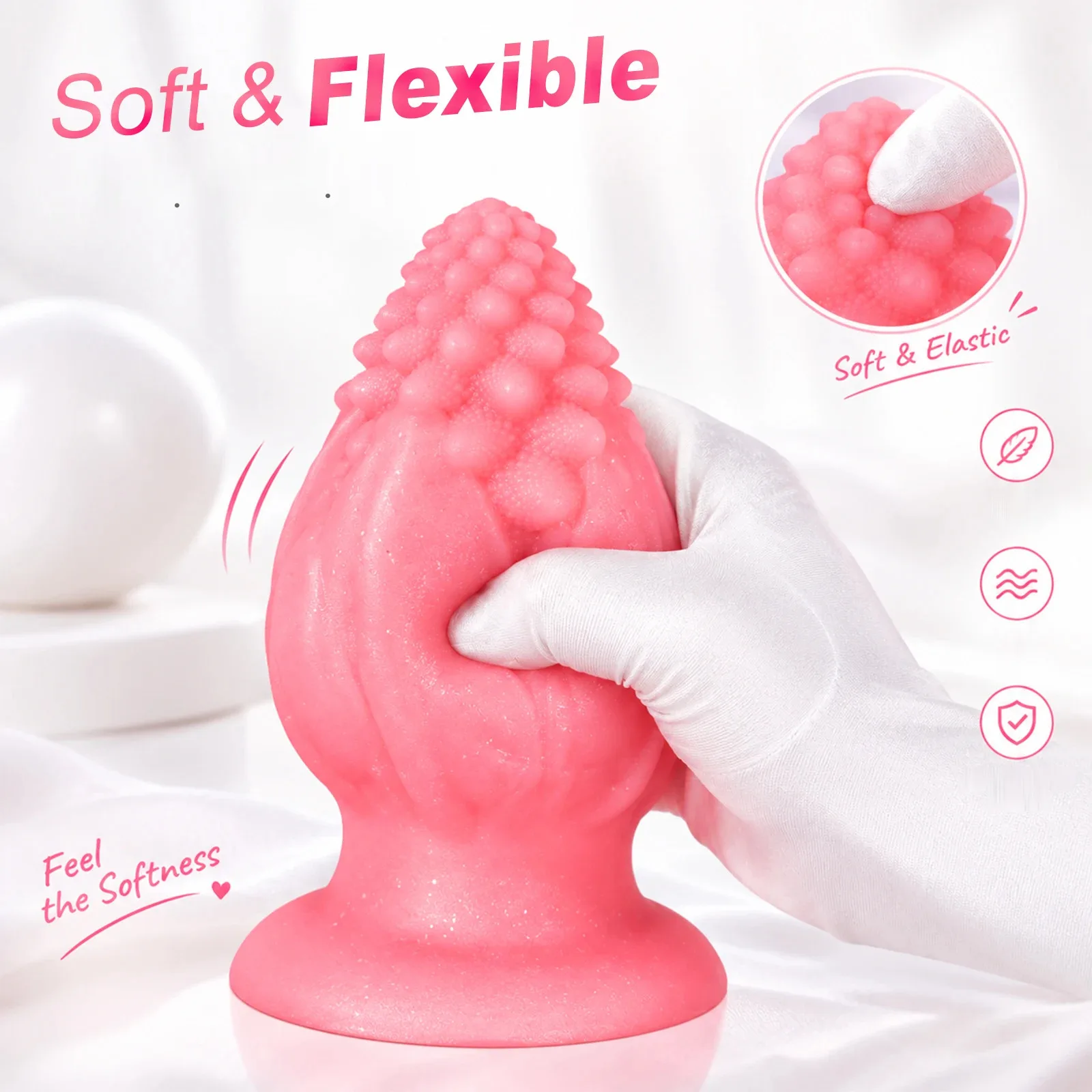 XXL buttplug Lichtgevend Dennenappel, foto 4