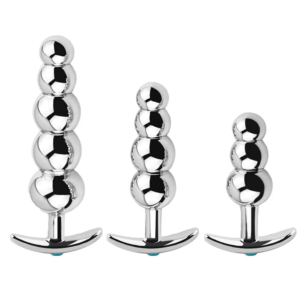 Metalen anale kralen plug set, roestvrij staal (RVS)