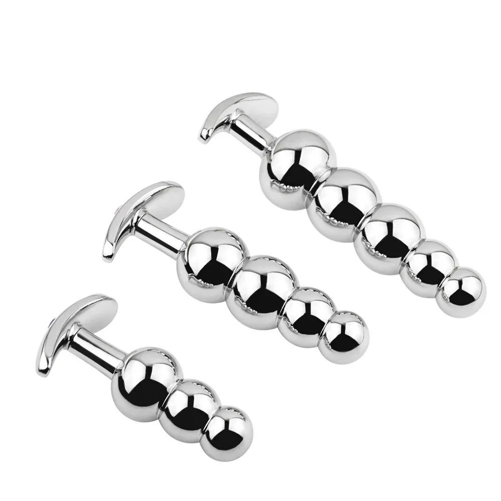 Metalen anale kralen plug set, foto 2