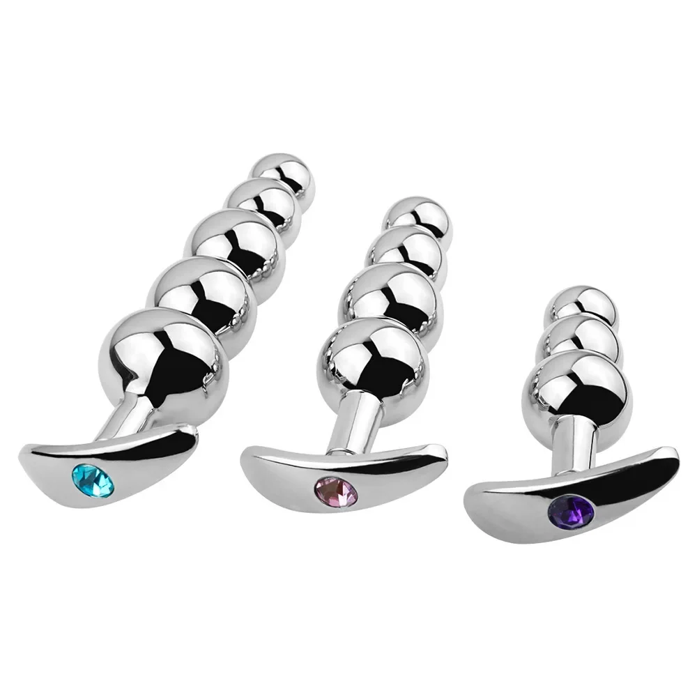 Metalen anale kralen plug set, foto 5