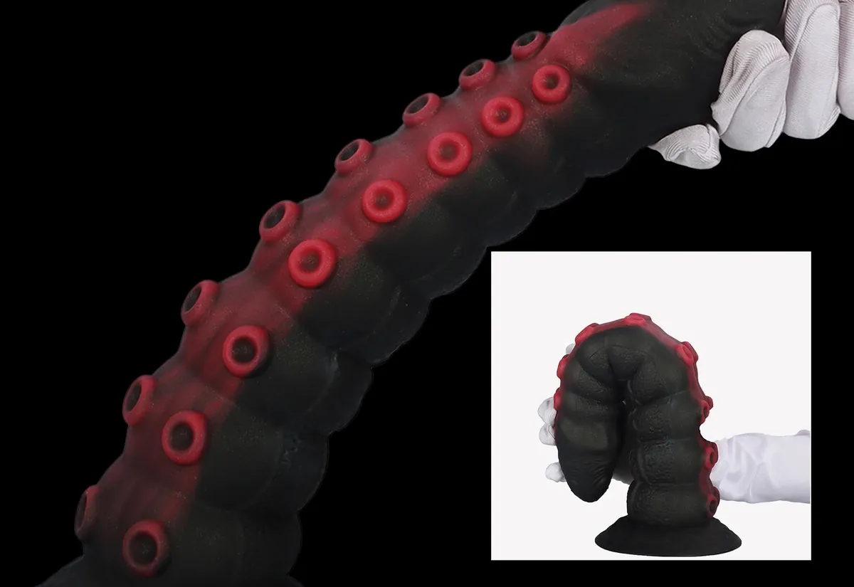 XXL fantasy buttplug Octopus Noir, foto 4
