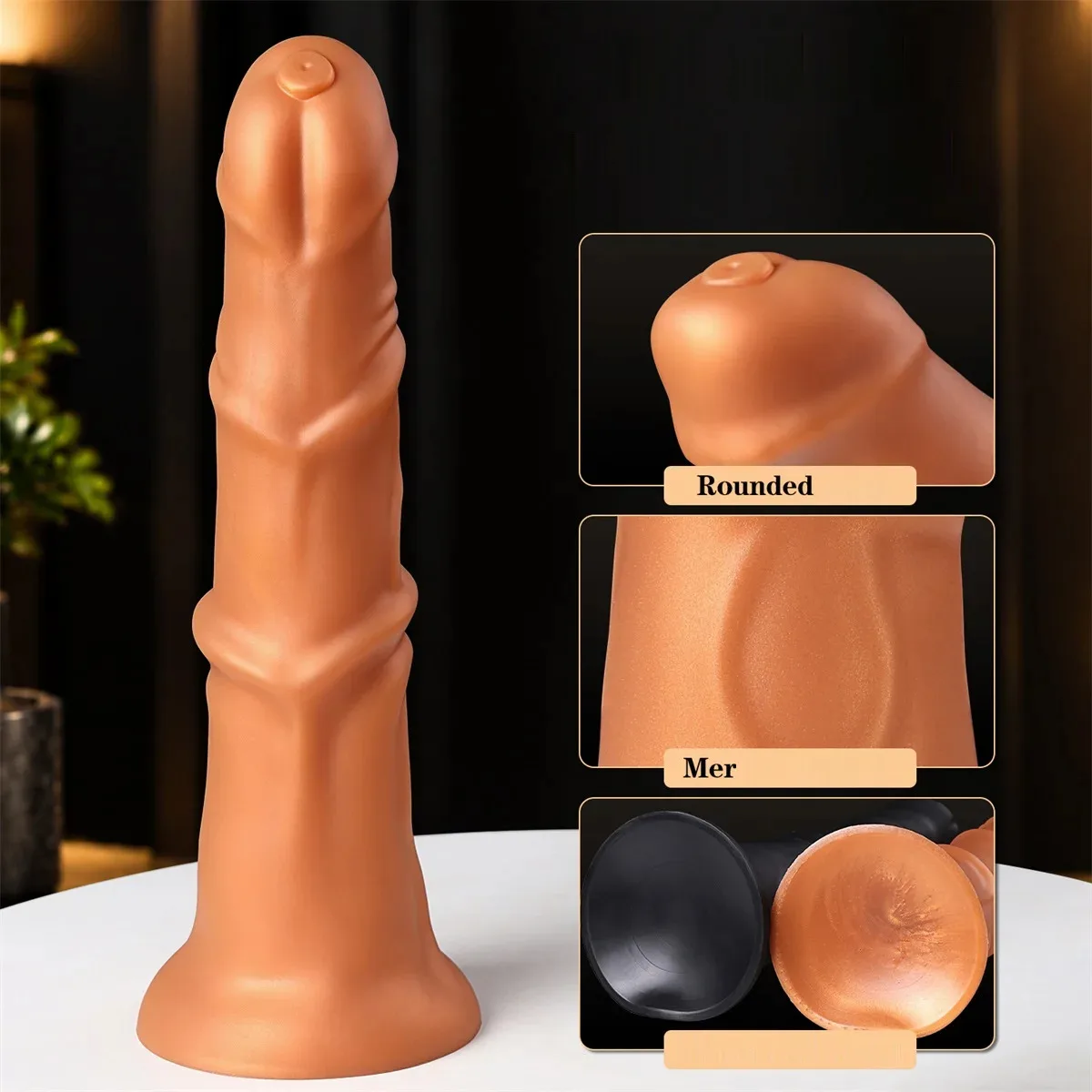 XXL paardendildo Goud, foto 2
