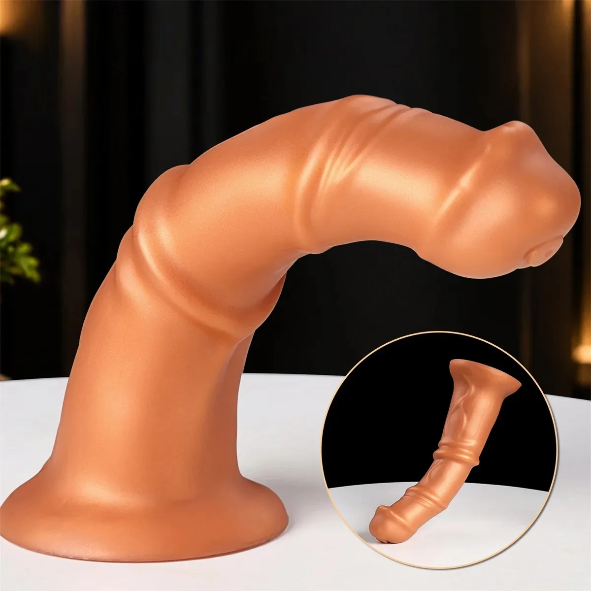 XXL paardendildo Goud, foto 3