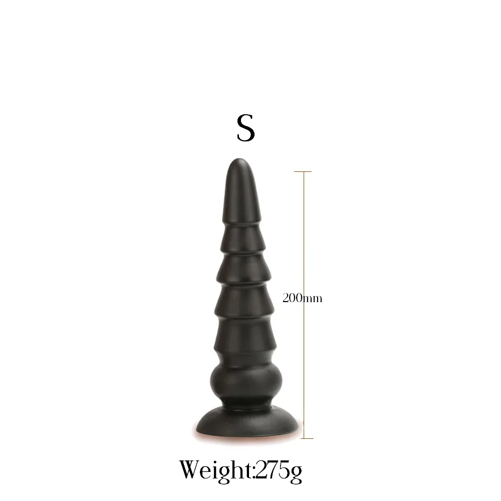 XXL buttplug Pagode Brons, Zwart · S