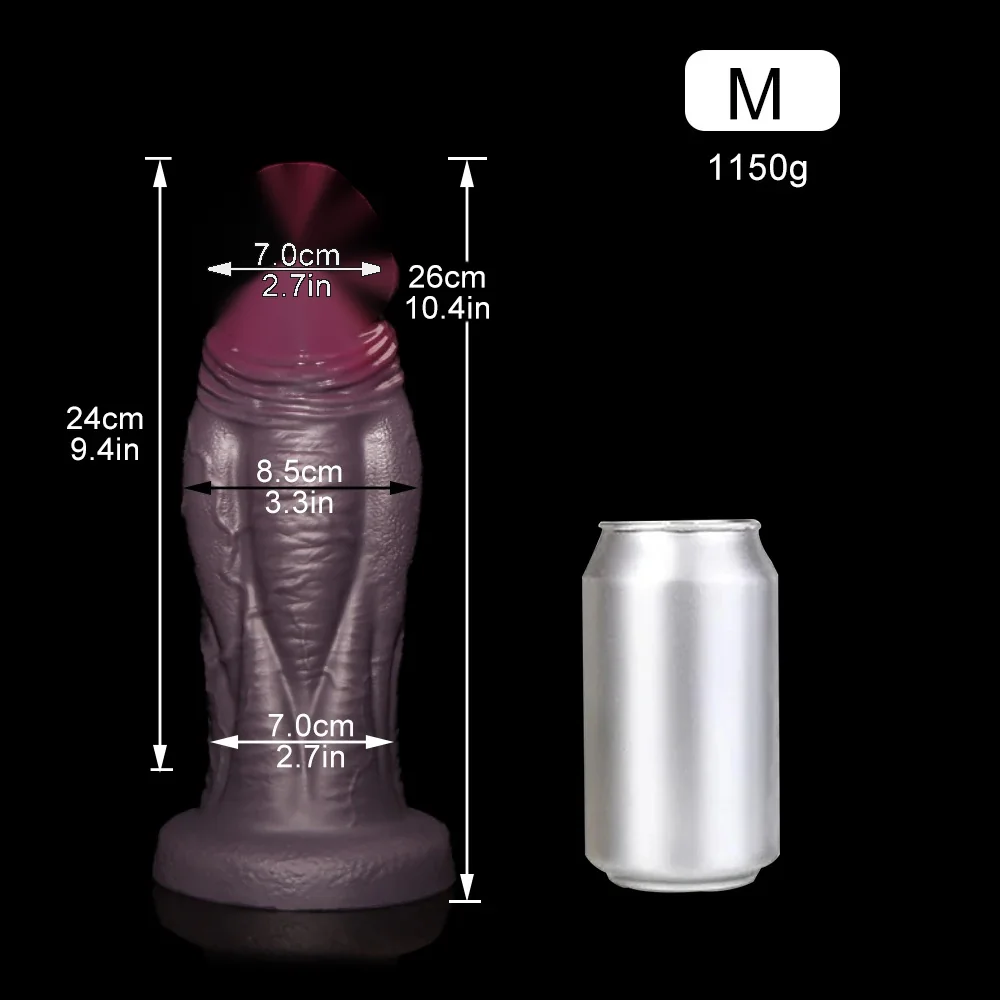 XXL Realistische Dildo Noir & Nude, Zwart · M
