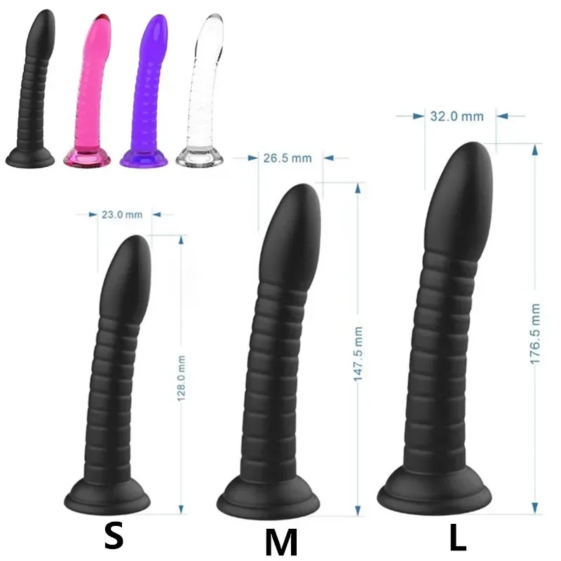 Realistische dildo S/M/L met zuignap, siliconen