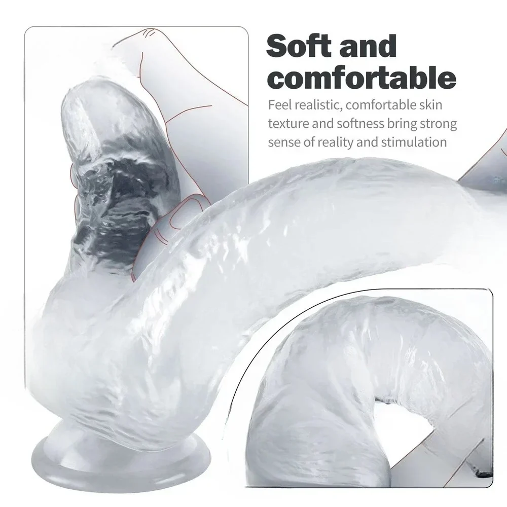Realistische dildo met zuignap (TPE), foto 4