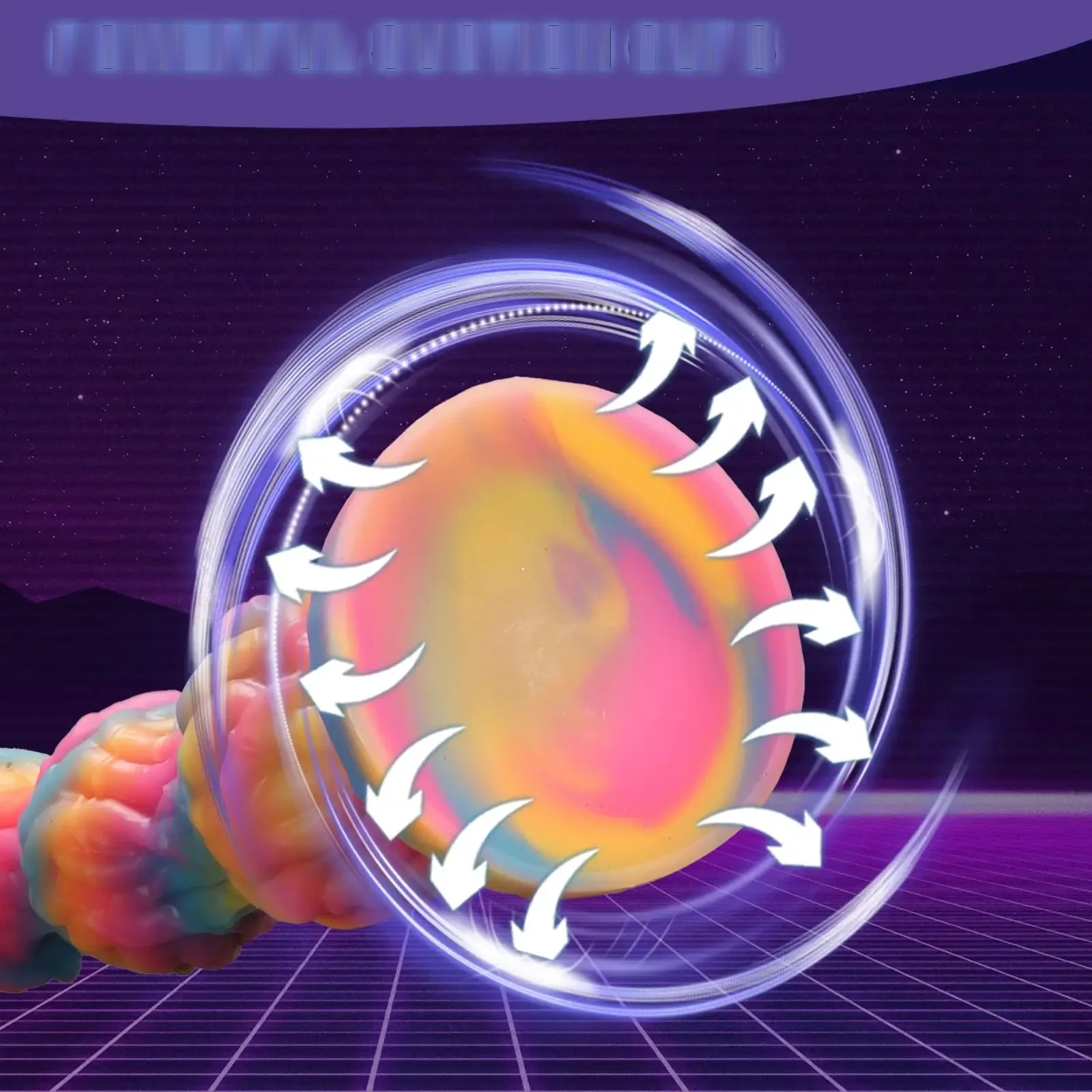 XXL anaal-slang dildo Regenboog Knoop, foto 6