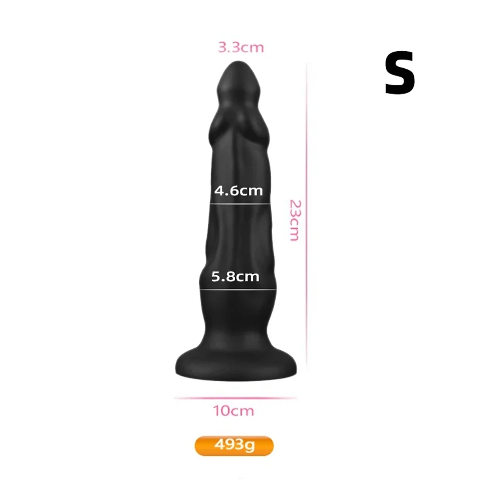 XXL buttplug Silhouet Noir & Or, Zwart · S