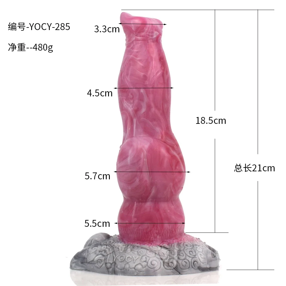 Siliconen fantasie dildo met zuignap, foto 4
