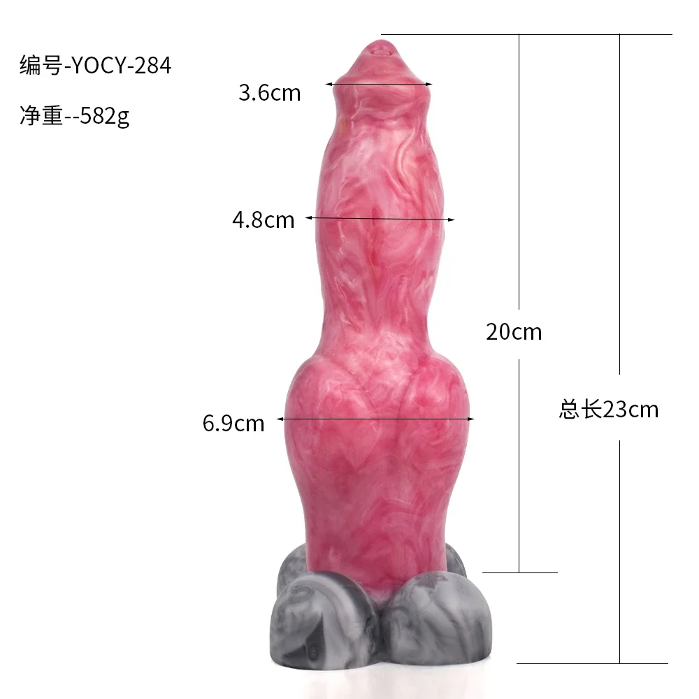 Siliconen fantasie dildo met zuignap, foto 5