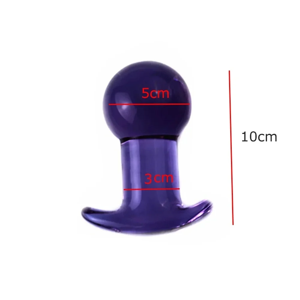 Glazen buttplug Sphère 60, Paars · Ø6 cm