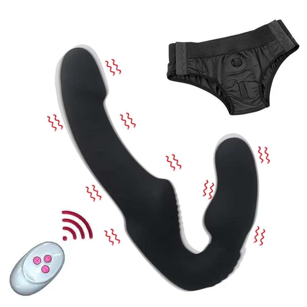 Strapless strap-on vibrator 10 standen