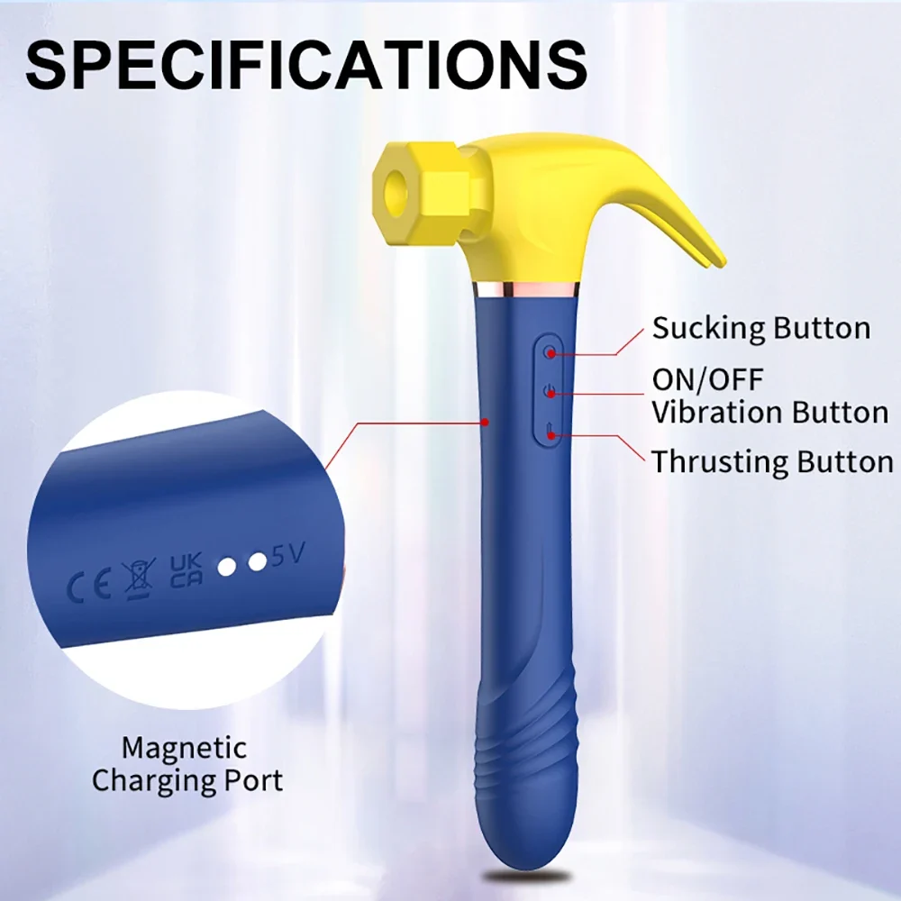 Telescopische seksmachine hamervibrator, foto 4