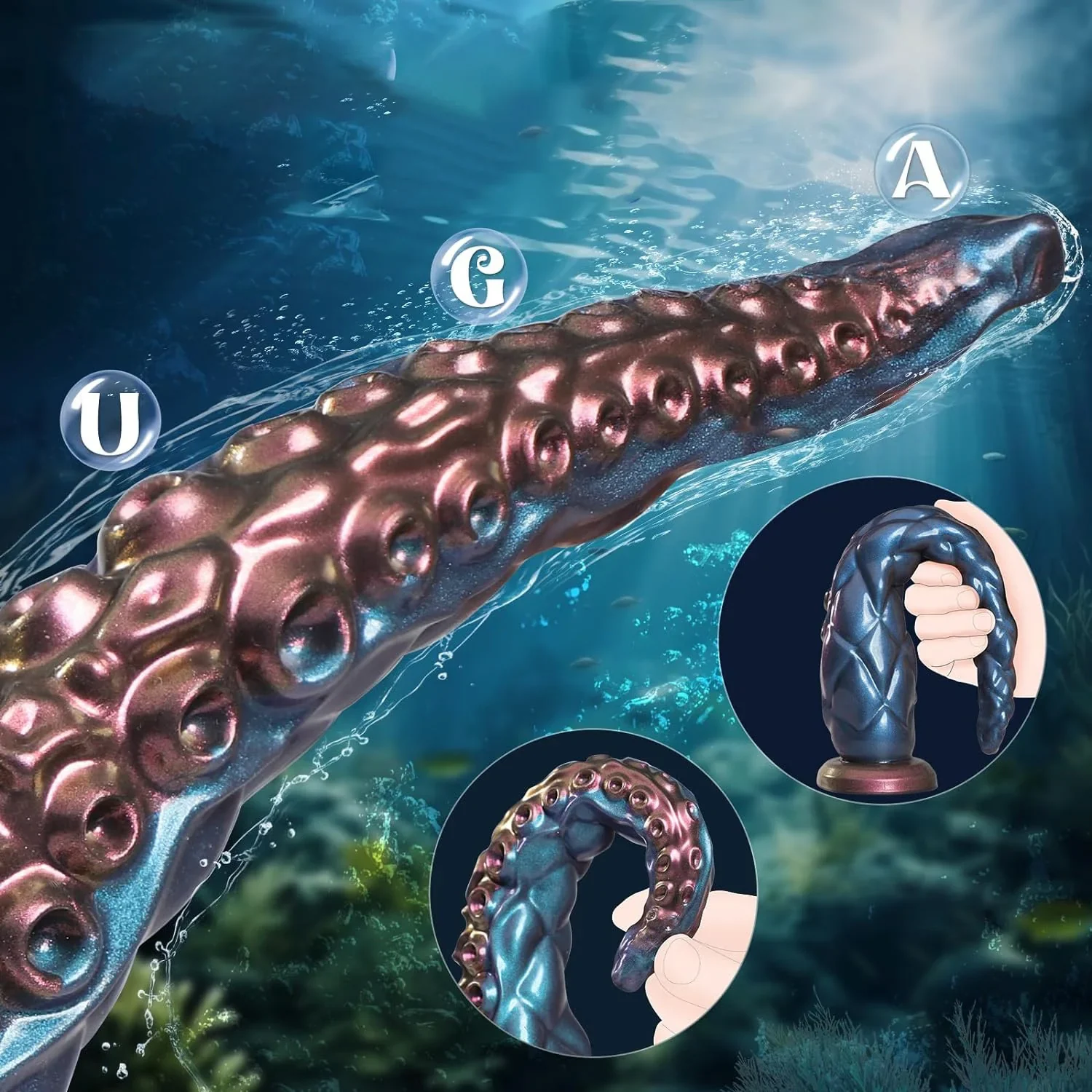 Tentakel monster dildo siliconen, foto 3