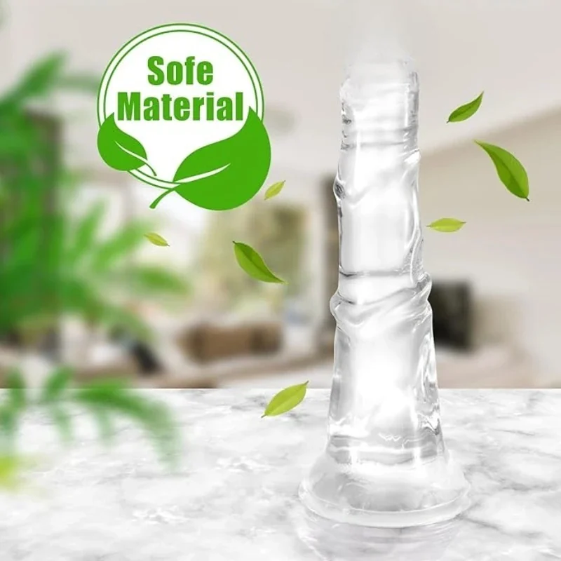 Transparante lange paarden dildo, foto 4