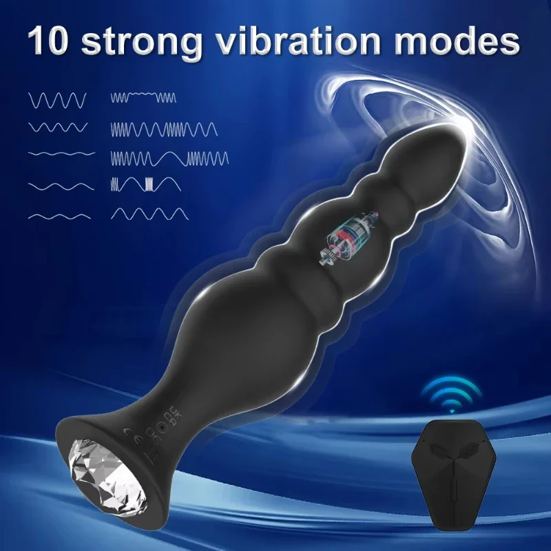 Vibrerende anale plug set (4), foto 5