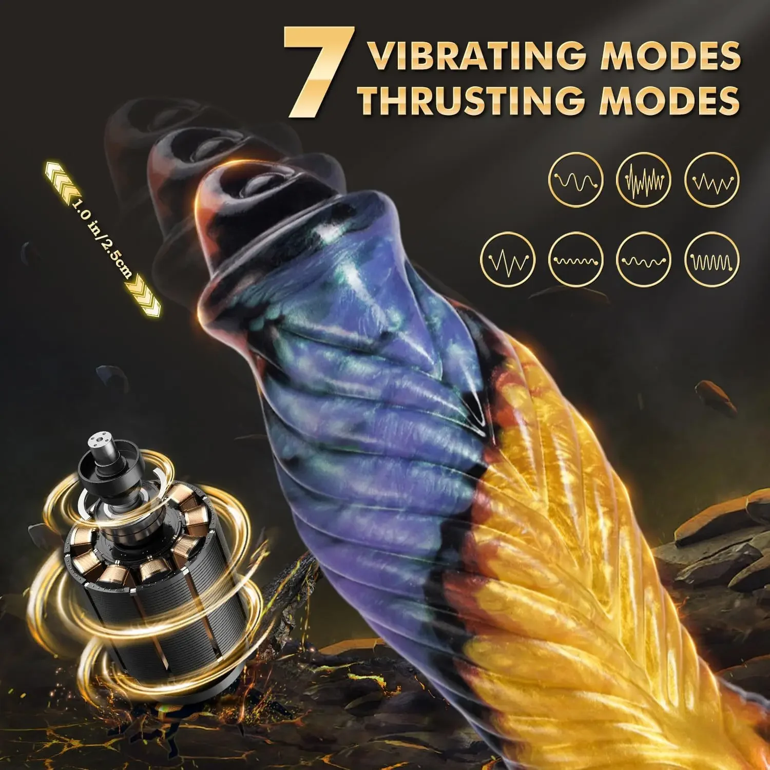 Vibrerende draken dildo, foto 4