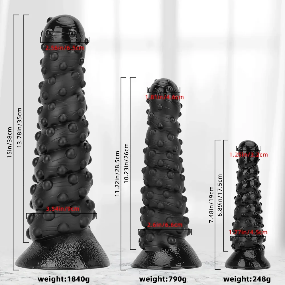 Zwarte monster dildo met zuignap, foto 2