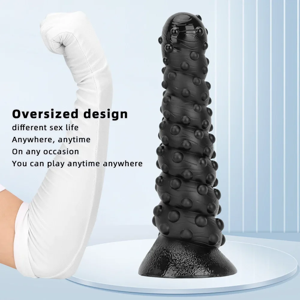 Zwarte monster dildo met zuignap, foto 5