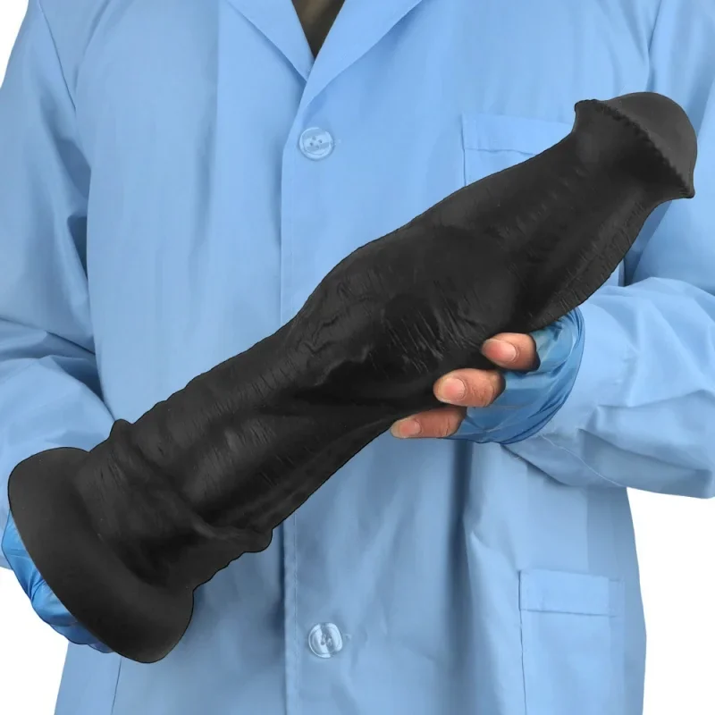 Zwarte paarden dildo met zuignap, foto 3