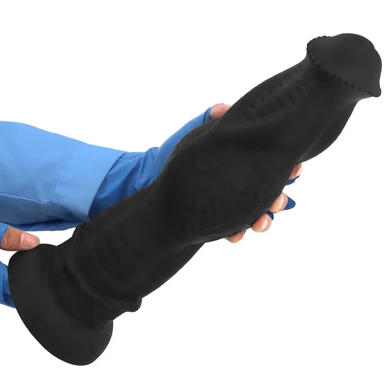 Zwarte paarden dildo met zuignap, foto 6